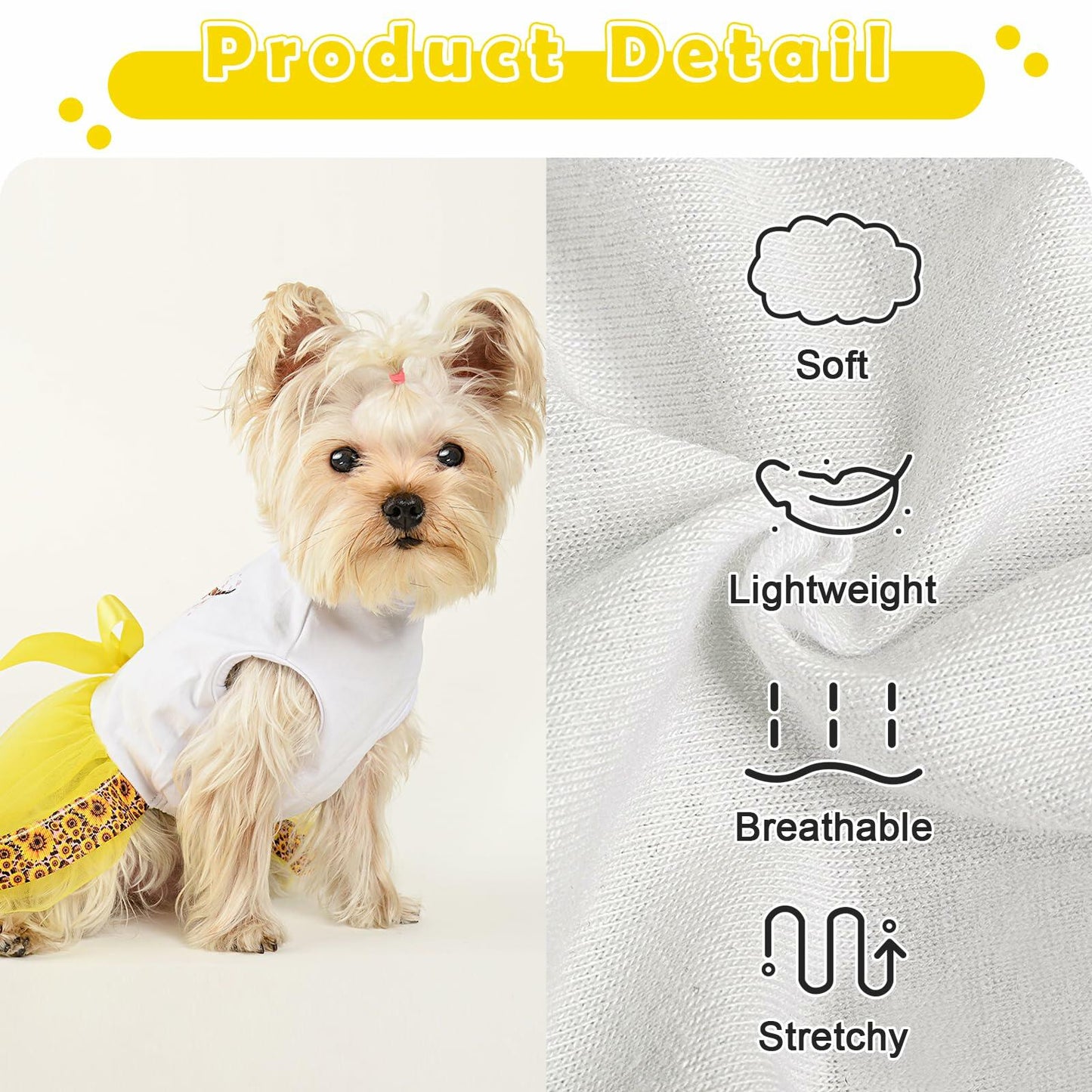 Dog Dress Puppy Skirt Tulle Lace Birthday Party Small XS Size