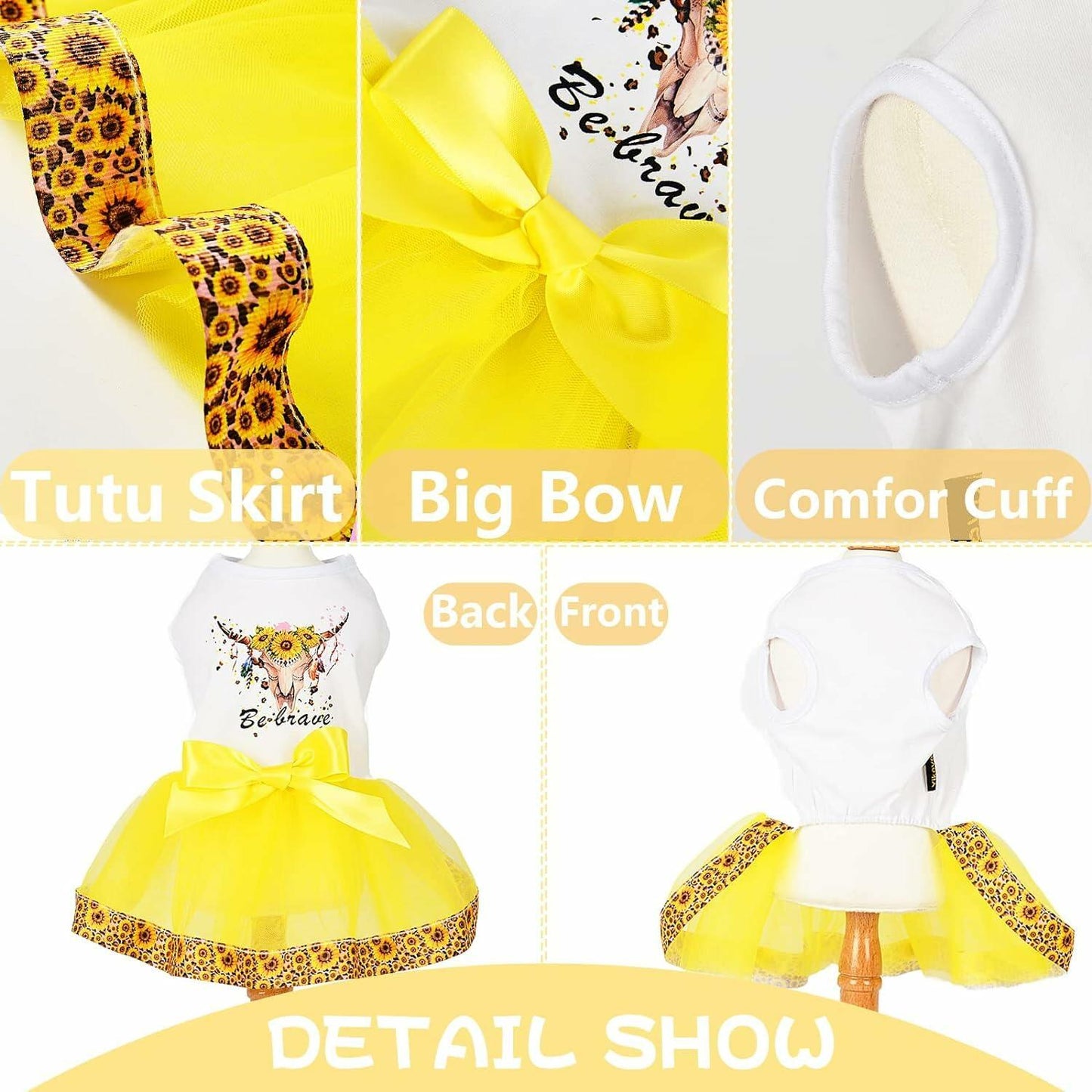 Dog Dress Puppy Skirt Tulle Lace Birthday Party Small XS Size