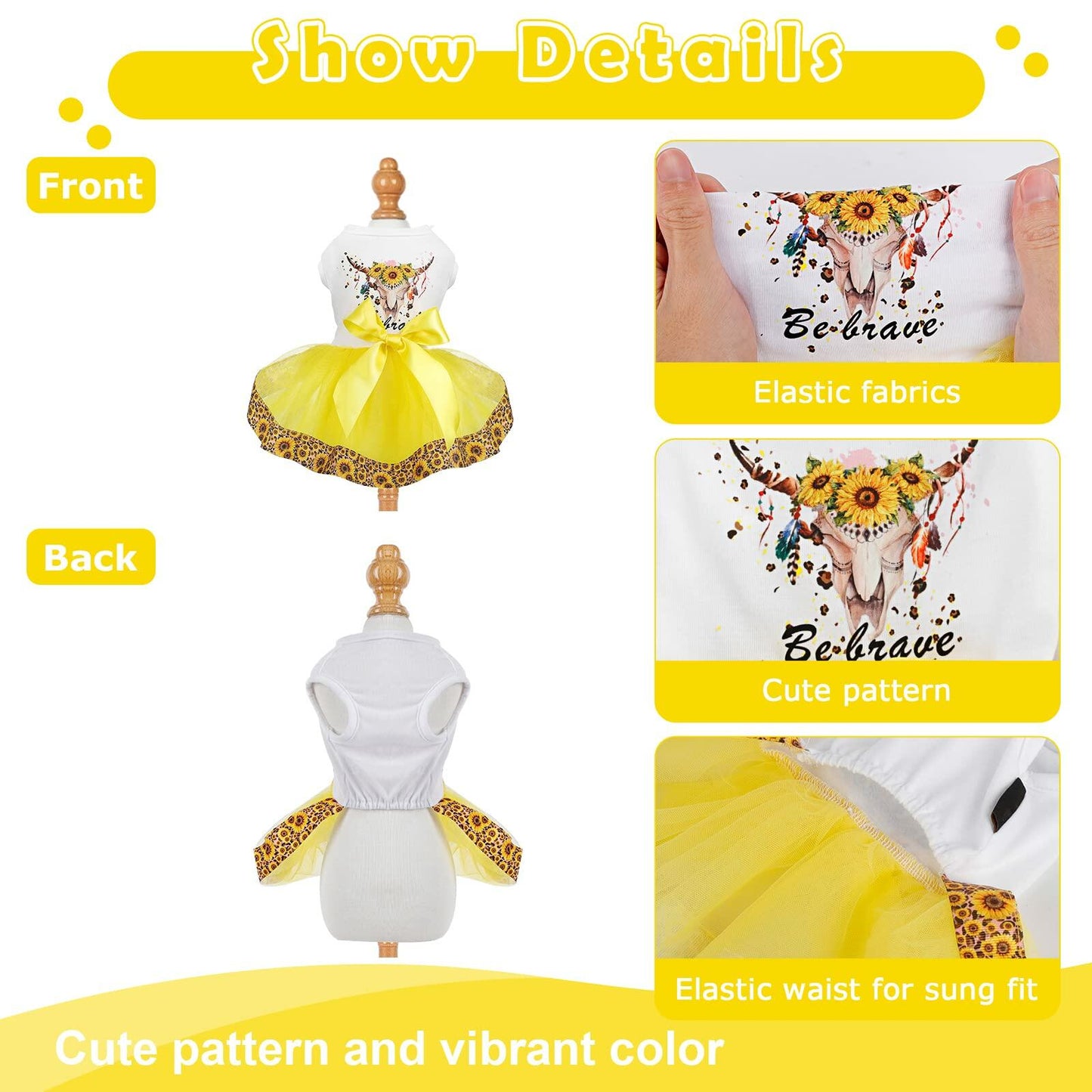 Dog Dress Puppy Skirt Tulle Lace Birthday Party Small XS Size