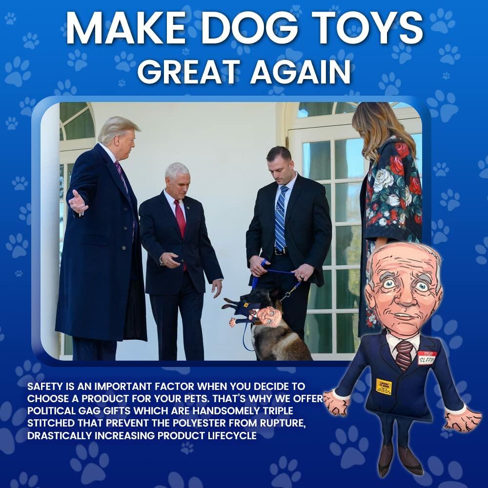 Pesky Patriot Sleepy Joe Biden Dog Toy Let’s Go Brandon 12" Durable Polyester - Dog Toys Plush - Deal US