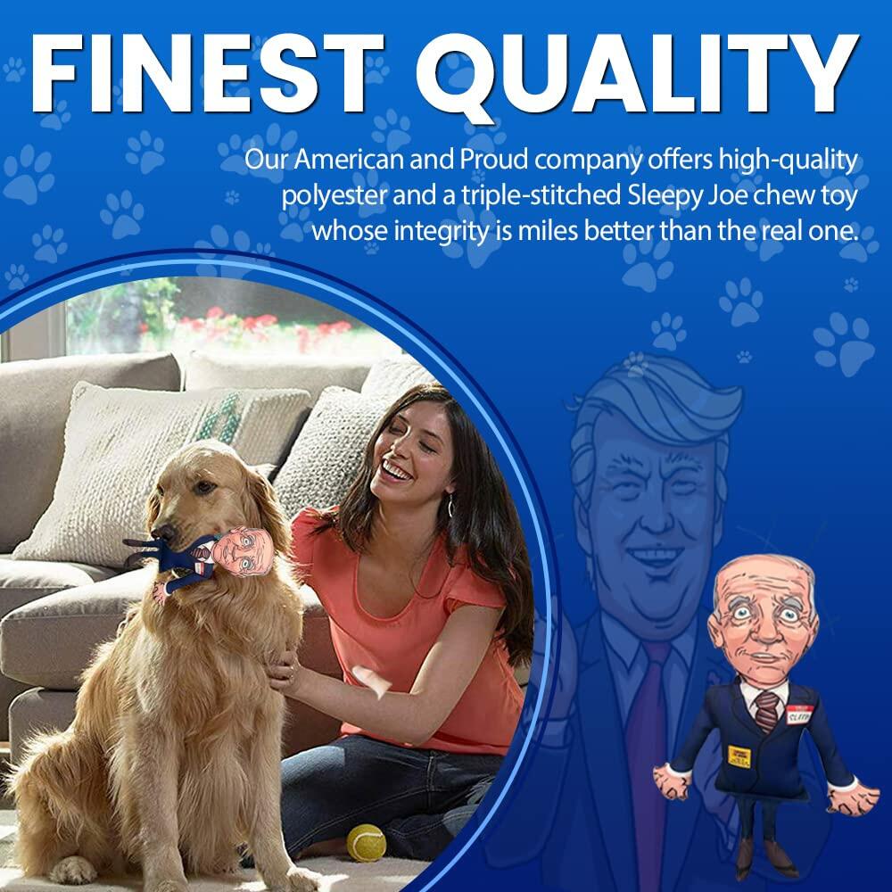 Pesky Patriot Sleepy Joe Biden Dog Toy Let’s Go Brandon 12" Durable Polyester - Dog Toys Plush - Deal US