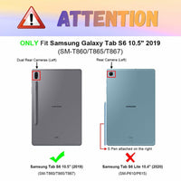 Petonist Galaxy Tab S6 Case 10.5" Cartoon Princess Design for SM-T860/T865