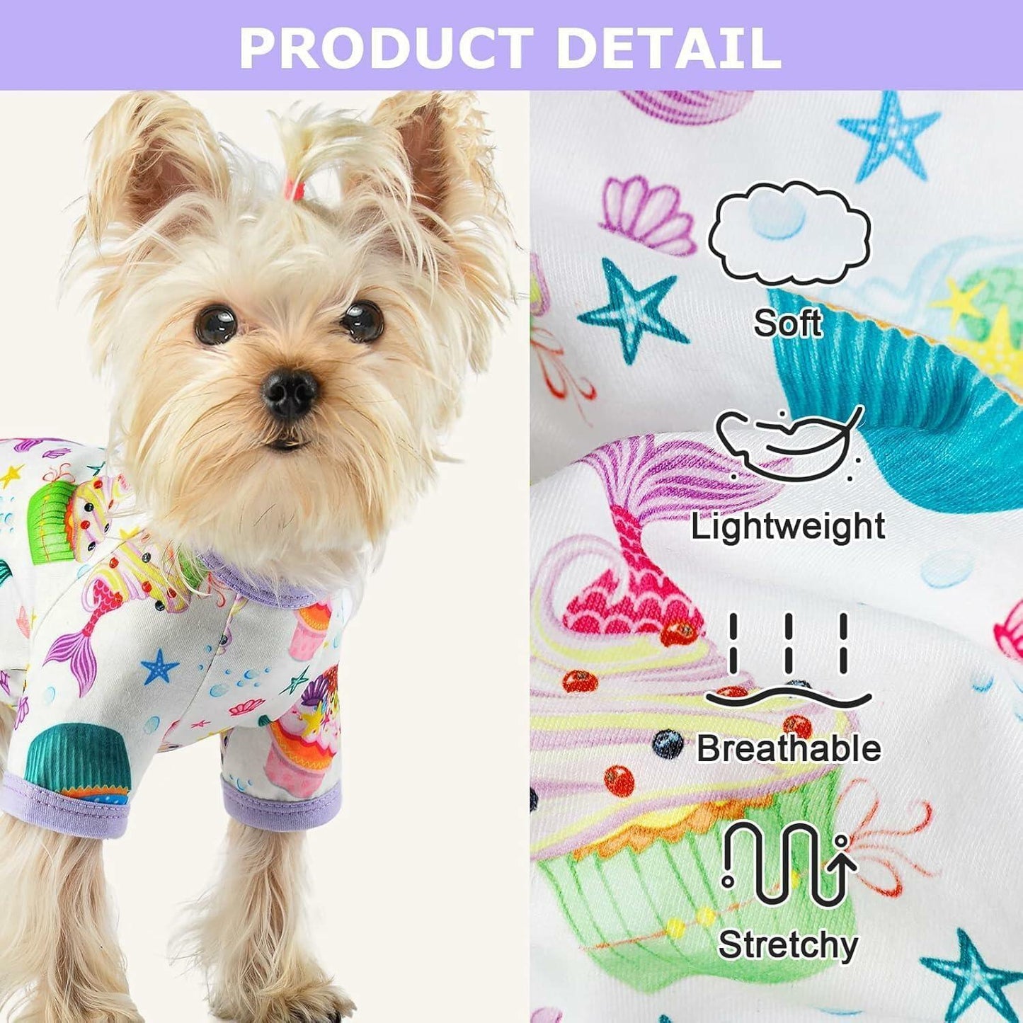 [Like New] Dog Pajamas for Small Chihuahua Yorkie Teacup,Soft Pet Clothes Cat Shirts Outfit
