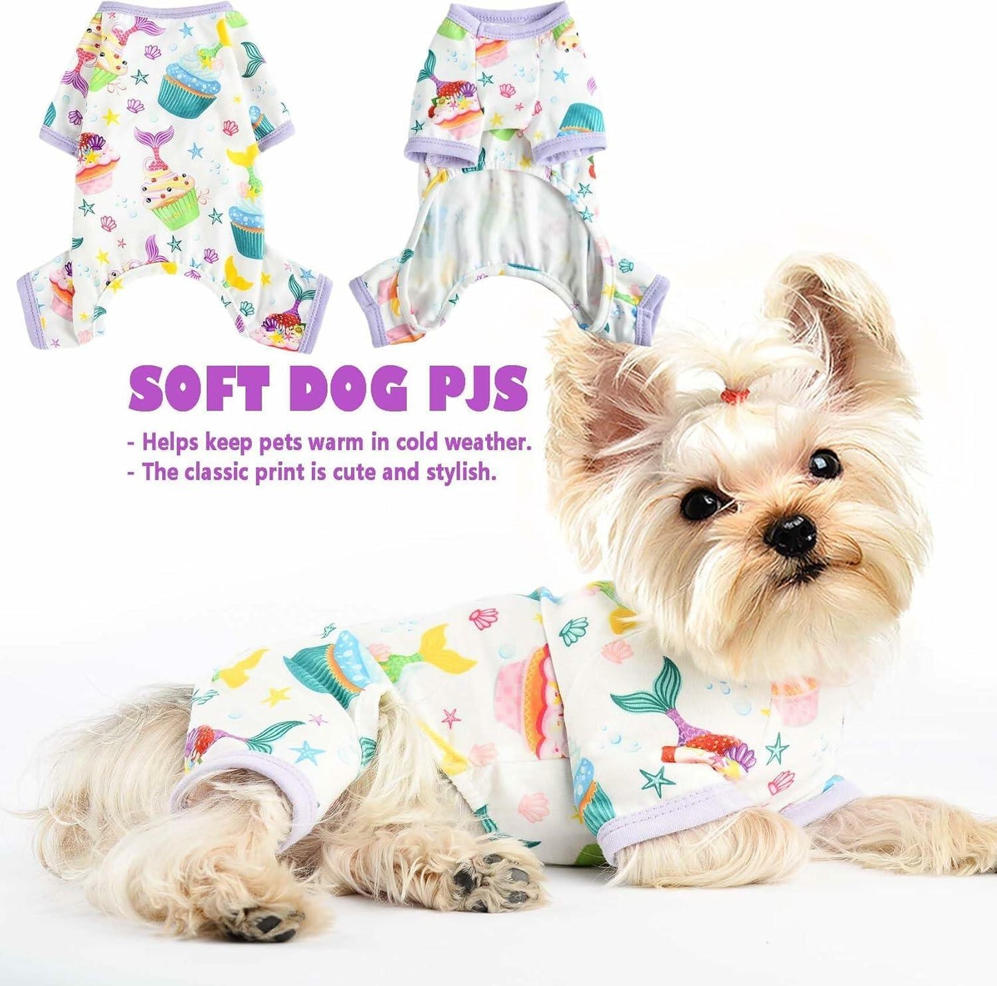 [Like New] Dog Pajamas for Small Chihuahua Yorkie Teacup,Soft Pet Clothes Cat Shirts Outfit