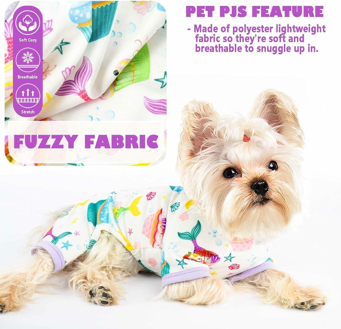 [Like New] Dog Pajamas for Small Chihuahua Yorkie Teacup,Soft Pet Clothes Cat Shirts Outfit