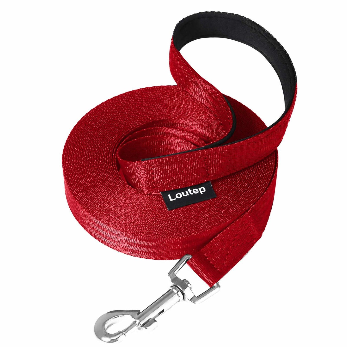 Loutep Dog Training Leash Nylon Padded Handle 15ft 20ft 30ft 50ft 100ft
