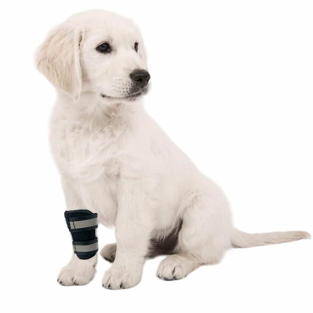 Dog Leg Brace Wrap Compression Sleeve with Metal Strips Size S