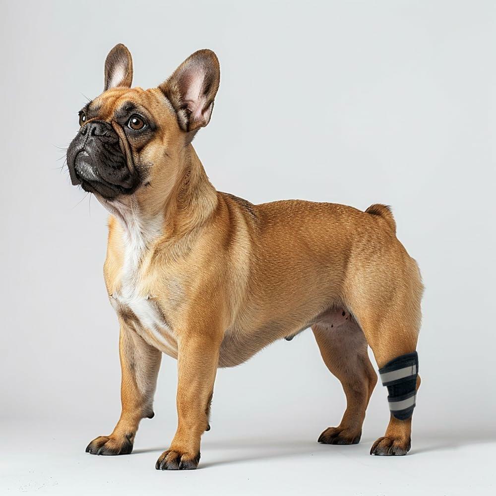 Dog Leg Brace Wrap Compression Sleeve with Metal Strips Size S
