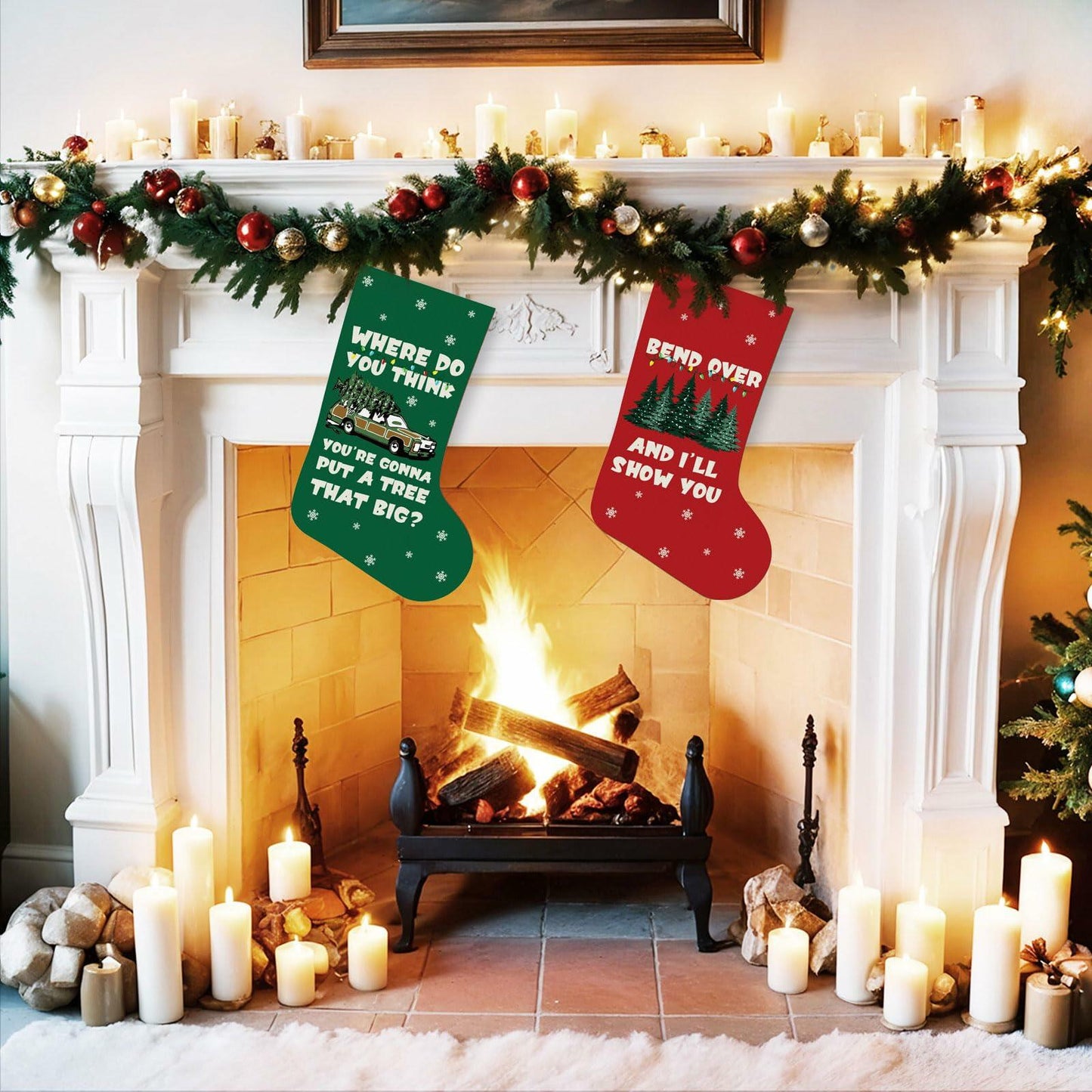 Christmas Vacation Stockings 2 Pack 16 Inch Griswold Family White