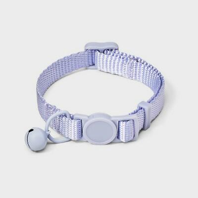 Boots & Barkley Adjustable Length Bell Cat Collar Lilac Purple Size One Size