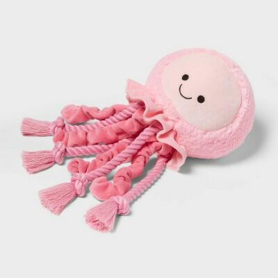 Sun Squad Jellyfish Dog Rope Plush Toy 14.25" Polyester