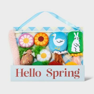 Boots & Barkley Cat Wand Plush Toy Set 10pc Catnip Infused Chase Wand