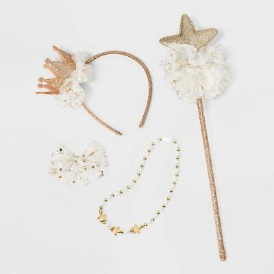 Cat & Jack Toddler Crown & Wand Dress Up Set Solid Pattern One Size