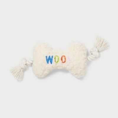 Boots & Barkley Bone Plush Rope Dog Toy 12.5 Inch