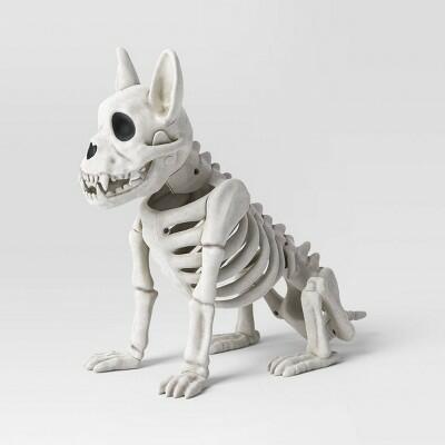 Hyde and EEK! Boutique 11" French Bulldog Skeleton Halloween Prop White