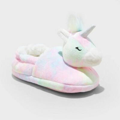 Cat & Jack Toddler Girls Magic Unicorn Slippers Multicolor Size S