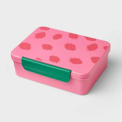 Cat & Jack Bento Box Strawberry Pink Kids Lunch Container