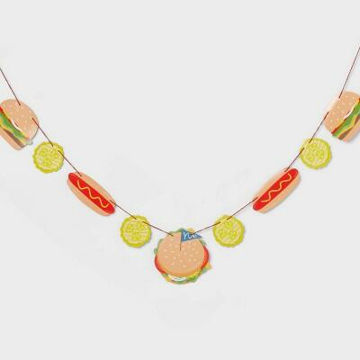 Sun Squad™ 72" Hot Dog Hamburger Paper Garland Party Decorations