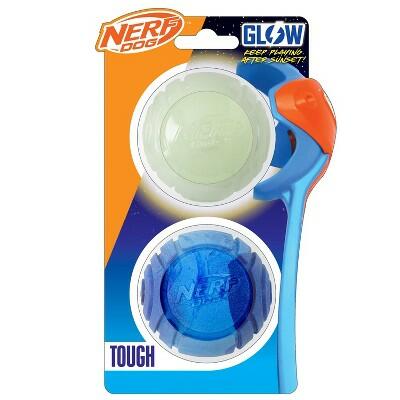 NERF Lightning Glow Solid Foam Sonic Dog Ball Toy 2.5 Inch Glow