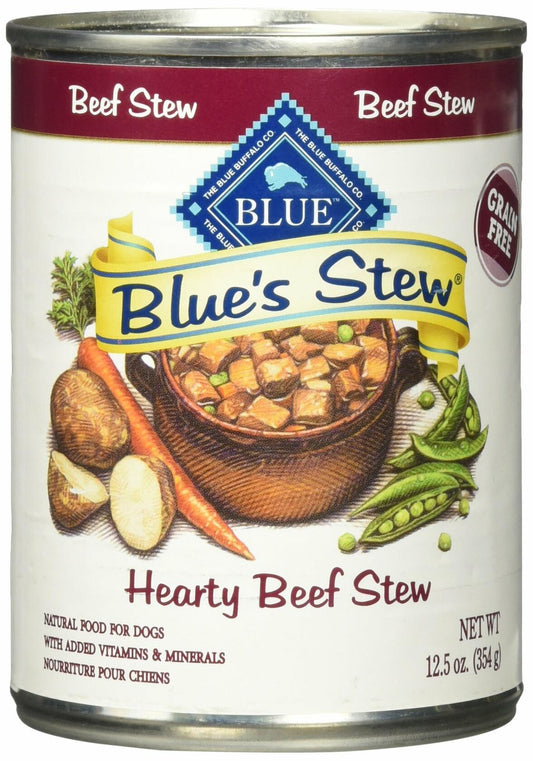 BLUE'S Stew Adult Wet Dog Food Hearty Beef 12.5oz Pack of 12