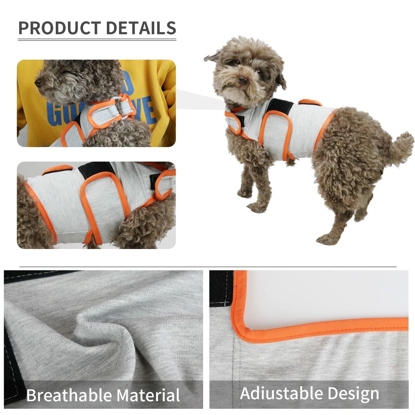 cattamao Dog Anxiety Relief Coat Calming Vest Navy Size Small