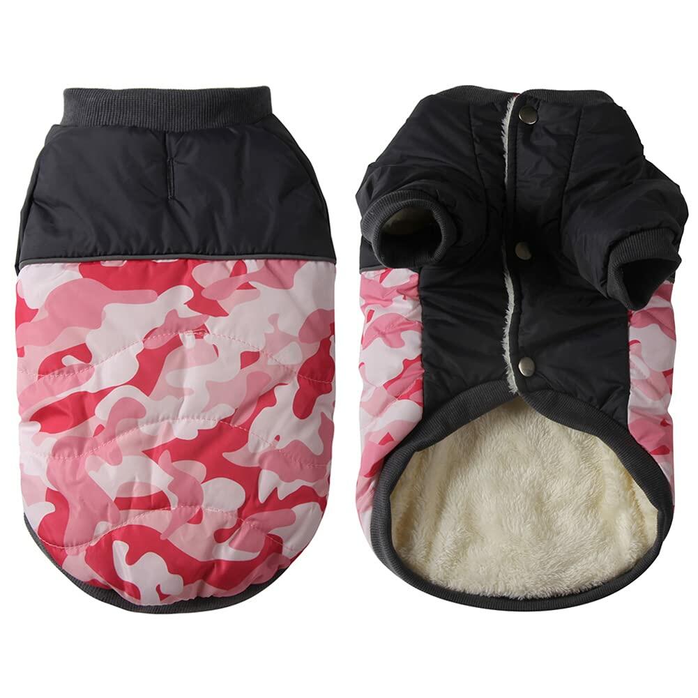 Vecomfy Warm Dog Coat Small Waterproof Fleece Lined Puppy Jacket