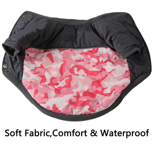 Vecomfy Warm Dog Coat Small Waterproof Fleece Lined Puppy Jacket