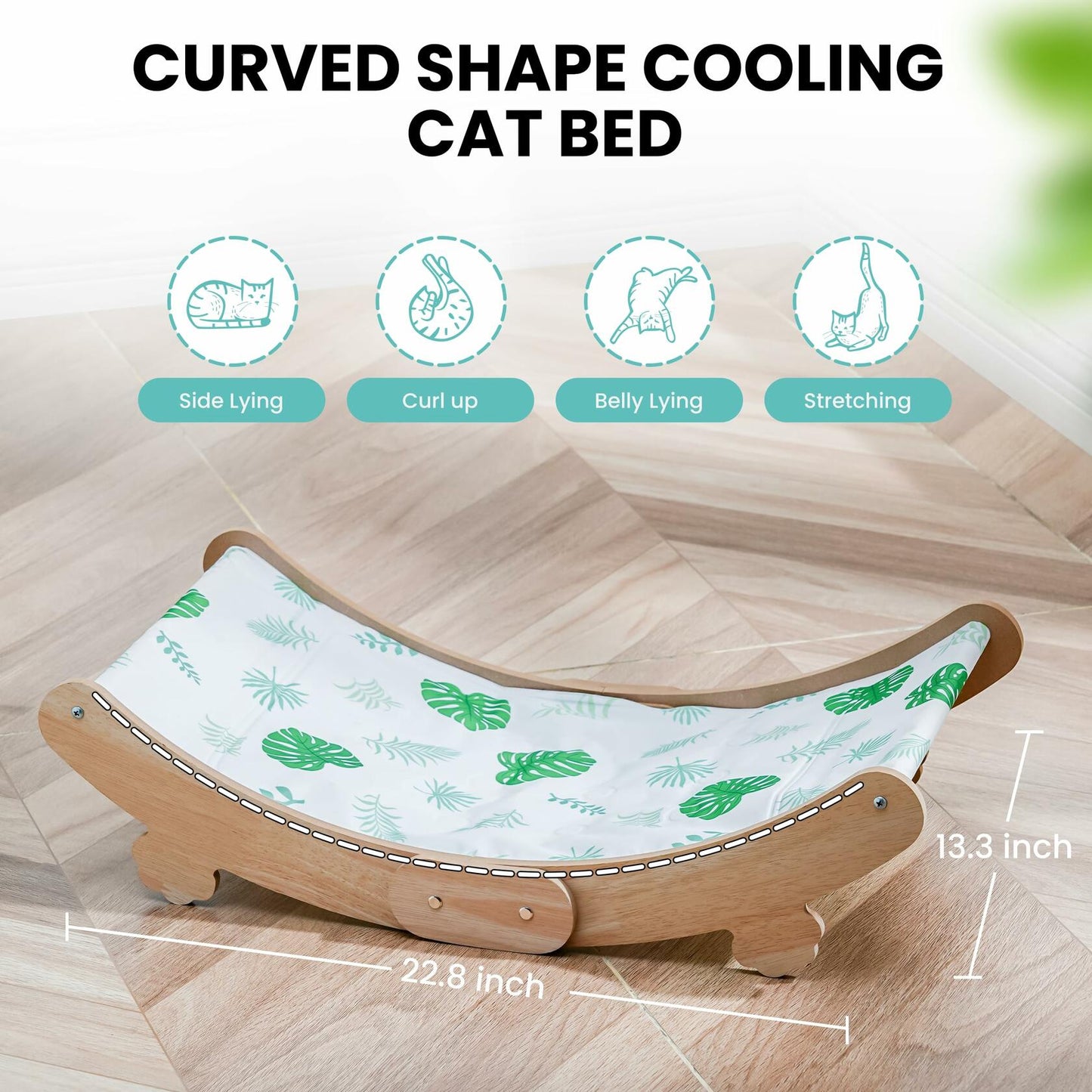 [Like New] HiPetpy Cooling Cat Hammock Chair with Water Mat Grey Large