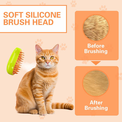 Deal US 3-in-1 Steam Pet Grooming Brush for Cats and Dogs
