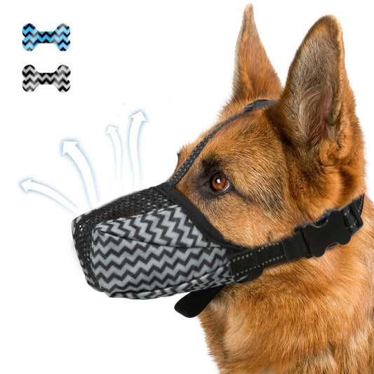 Mkerycww Dog Muzzle Air Mesh Breathable Soft Basket Adjustable