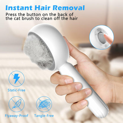 Deal US 4-in-1 Cat Steam Brush Grooming Comb Massage Tool