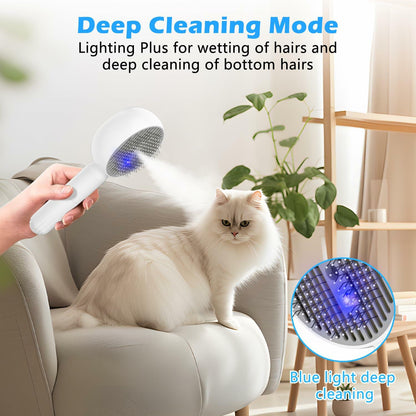 Deal US 4-in-1 Cat Steam Brush Grooming Comb Massage Tool