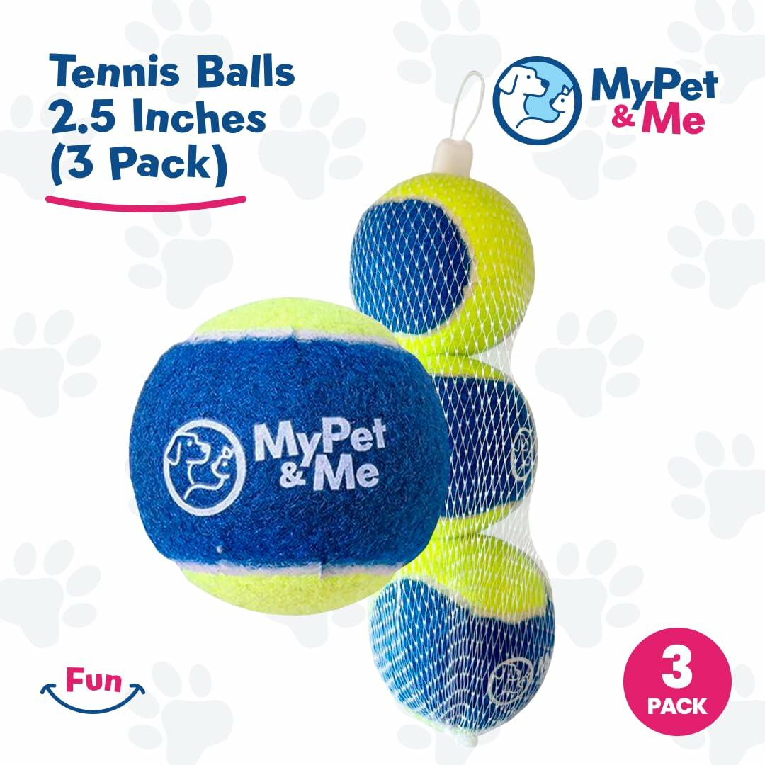 My Pet & Me Dog Tennis Balls 2.5-Inch Soft Lightweight Indoor