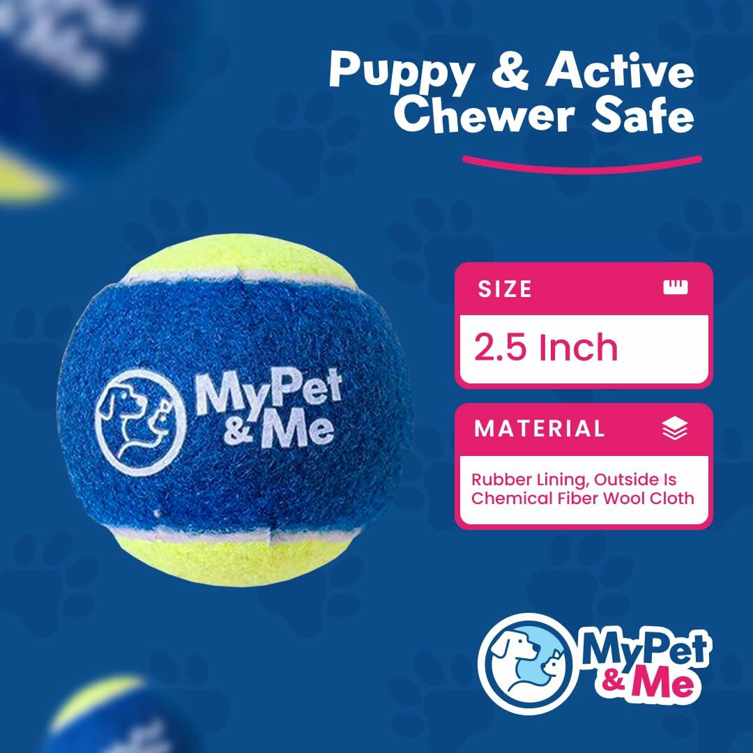 My Pet & Me Dog Tennis Balls 2.5-Inch Soft Lightweight Indoor