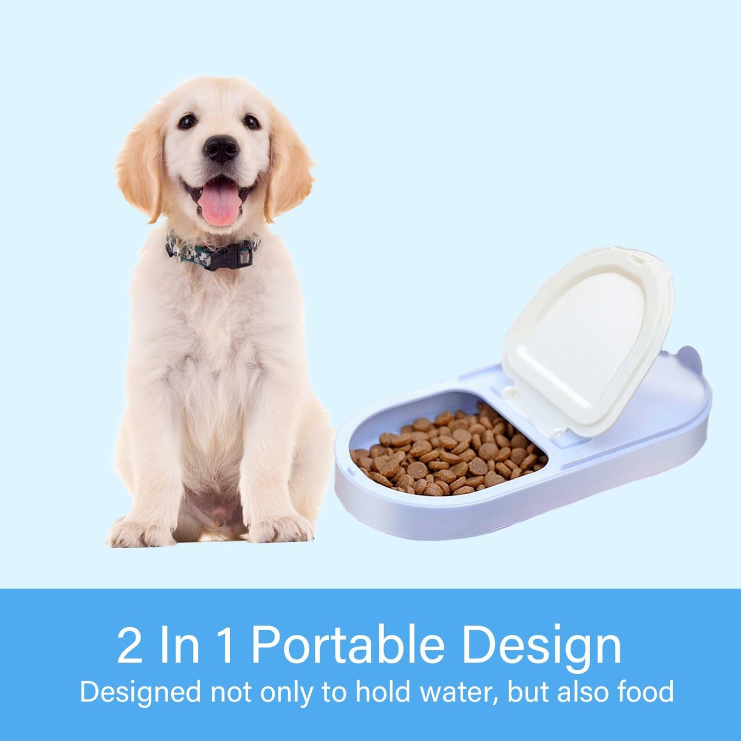 Maatouna Dog Water Bottle Foldable Leak-Proof Portable Outdoor