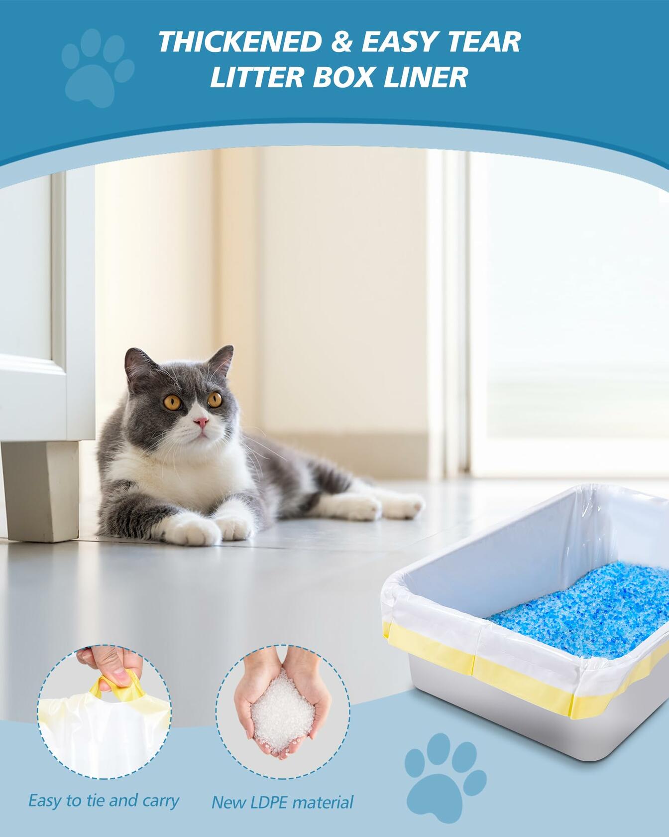 Cat Litter Box Liners 45ct Heavy Duty Bags