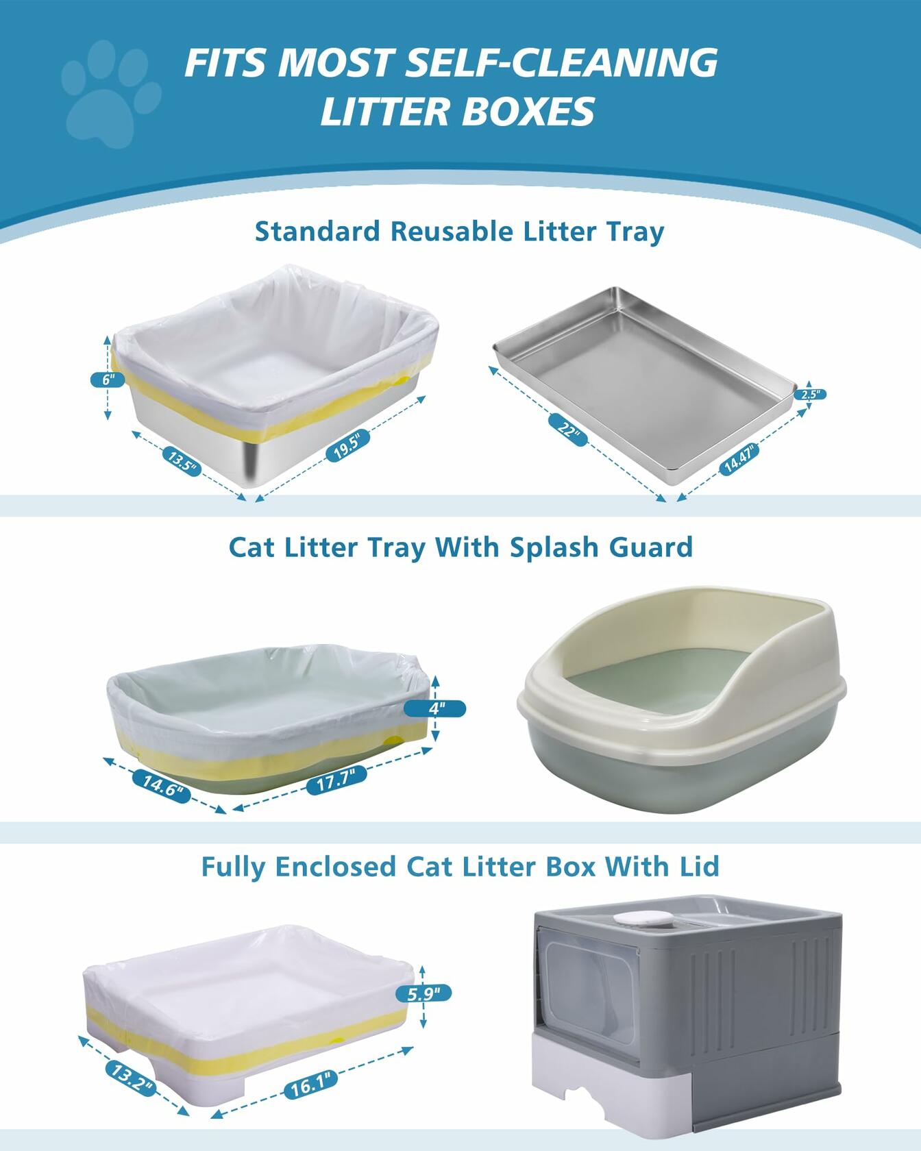 Cat Litter Box Liners 45ct Heavy Duty Bags