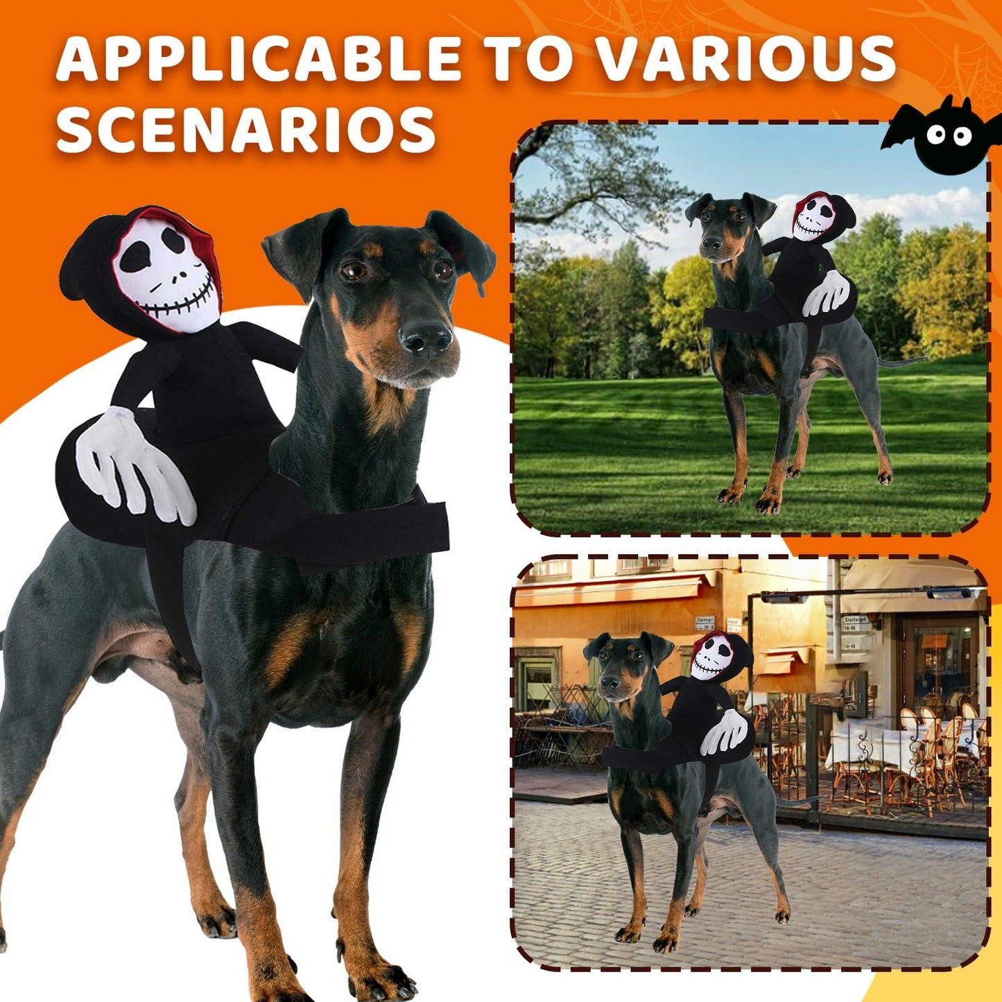 Dog Halloween Saddle Ghost Riding Costume
