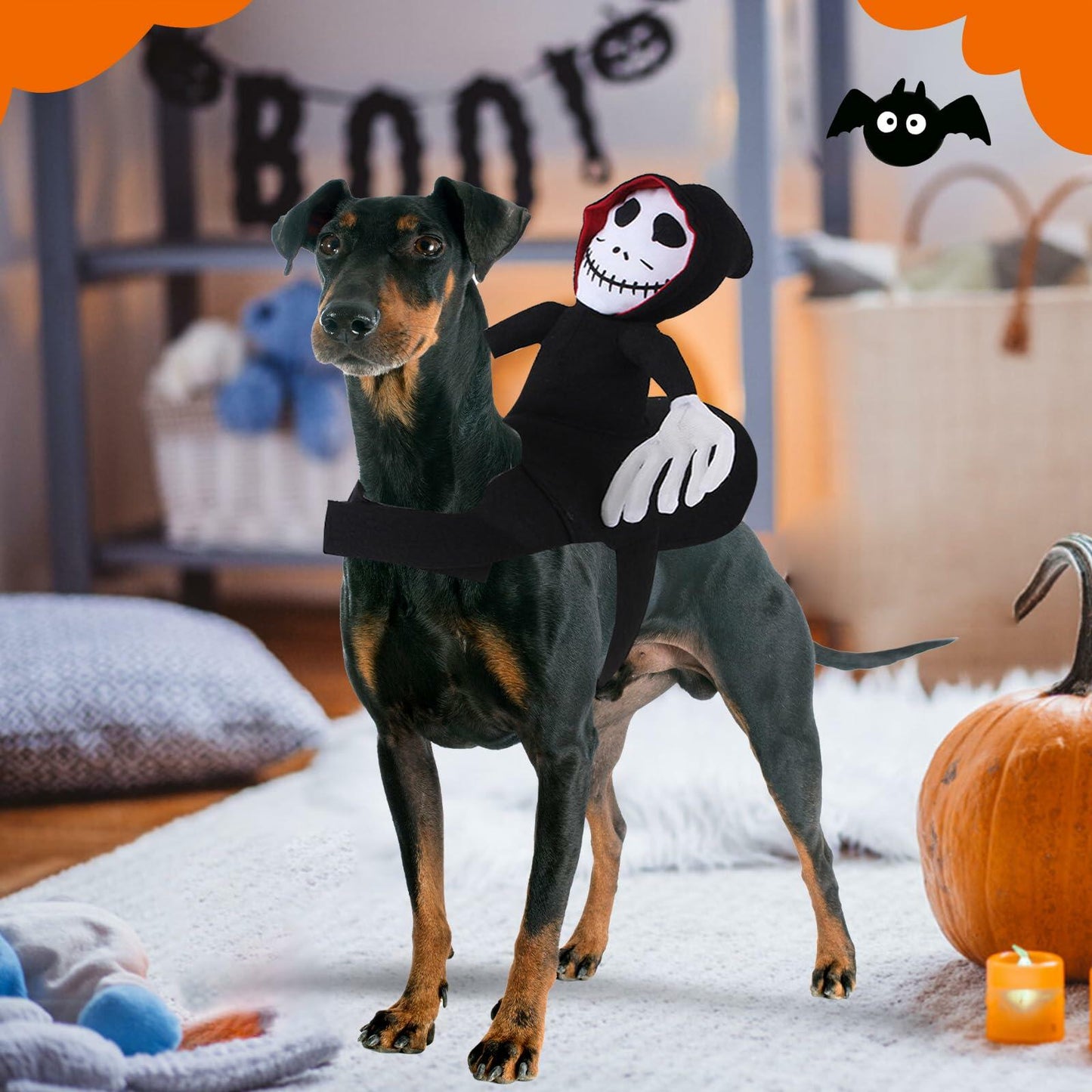 Dog Halloween Saddle Ghost Riding Costume