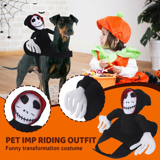Dog Halloween Saddle Ghost Riding Costume