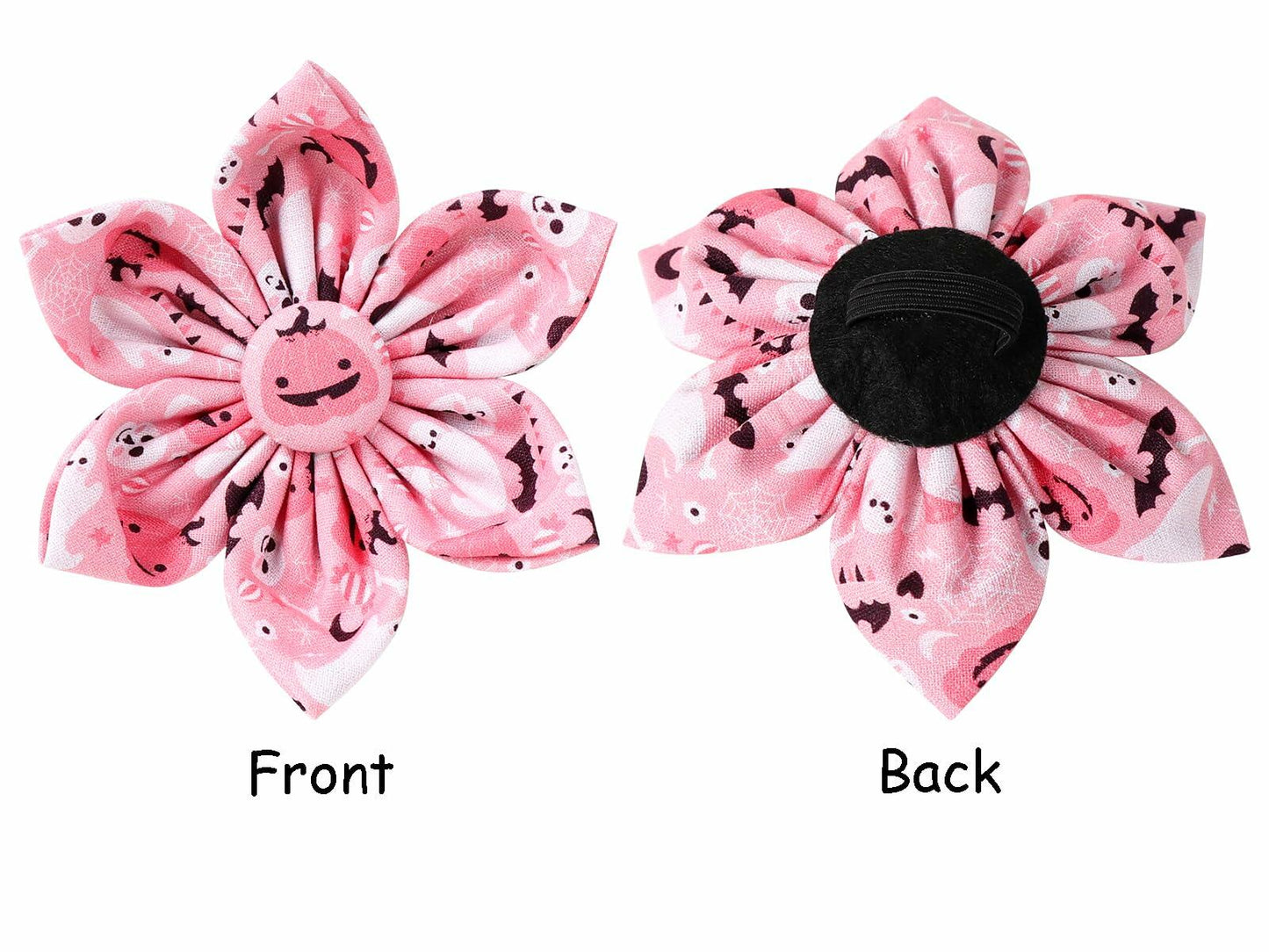 Lionet Paws Halloween Dog Collar Pink Cotton Adjustable Small