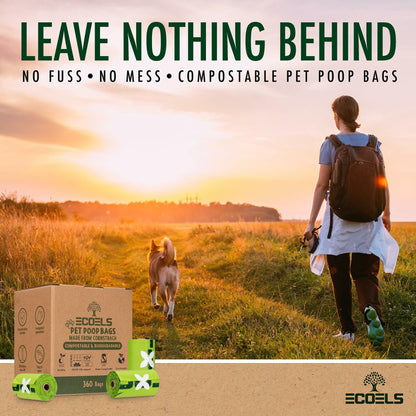ECOELS Compostable Dog Poop Bags Extra Large Strong Leakproo