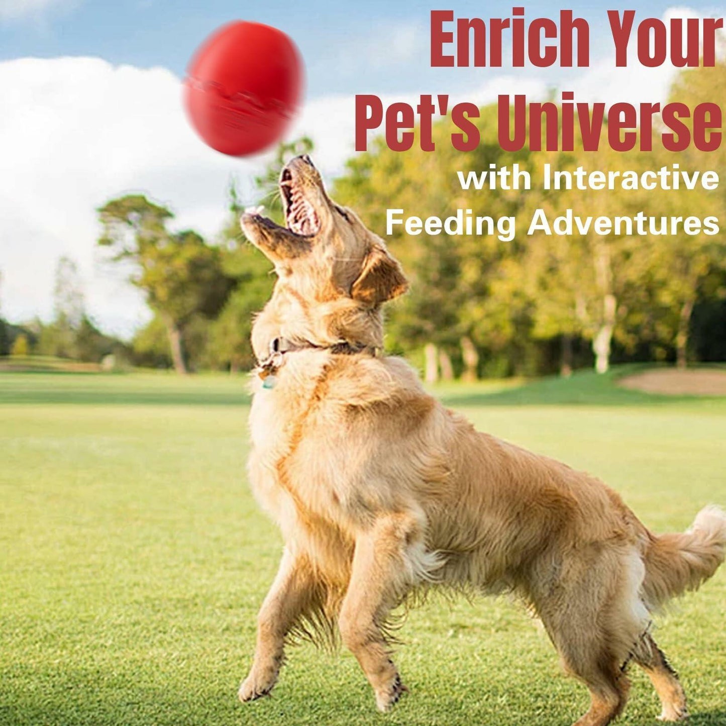 Jestrem Dog Ball Stuffable Chew Toy Treat Dispensing 4.49 Medium