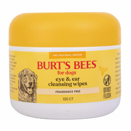 Burts Bees Pets Eye & Ear Cleansing Wipes Fragrance-Free 100