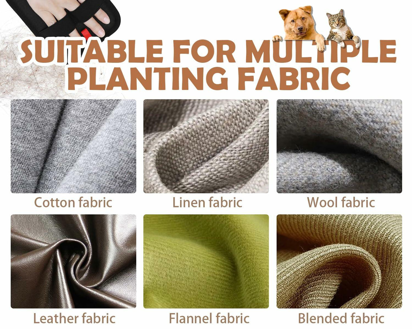 DLIOJHL Pet Hair Removal Gloves Cat  Dog Hair Cleaner Black Red