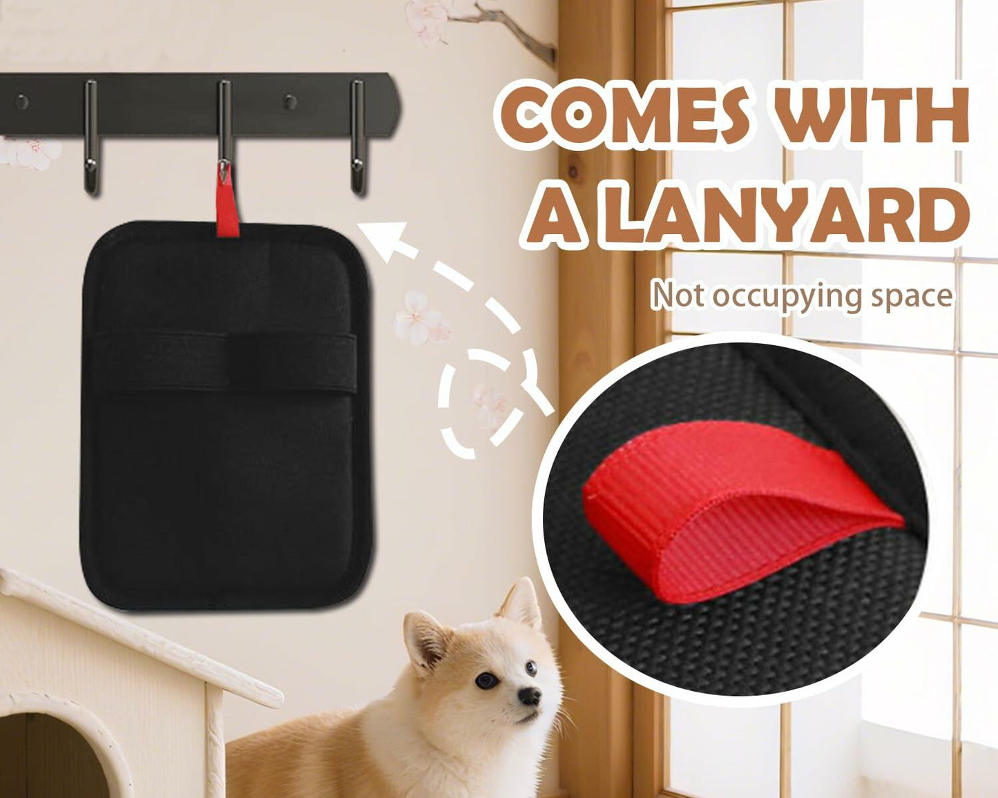 DLIOJHL Pet Hair Removal Gloves Cat  Dog Hair Cleaner Black Red