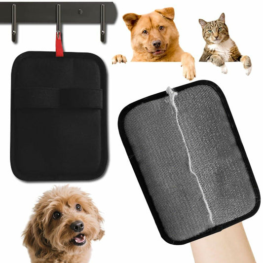 DLIOJHL Pet Hair Removal Gloves Cat  Dog Hair Cleaner Black Red