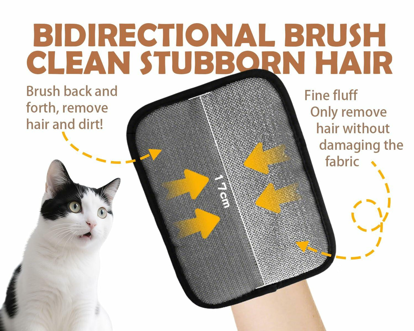 DLIOJHL Pet Hair Removal Gloves Cat  Dog Hair Cleaner Black Red