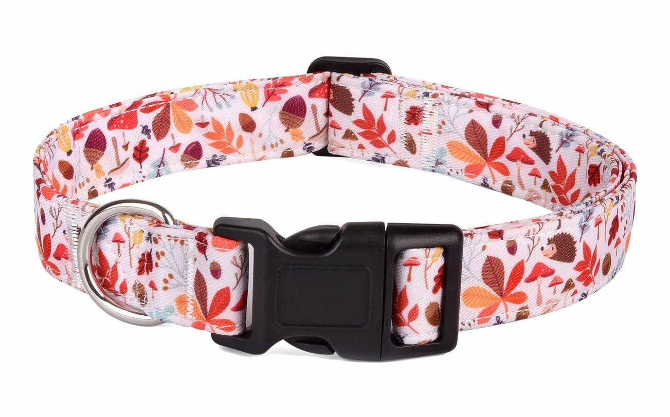 Adjustable Dog Collar Leaves Small