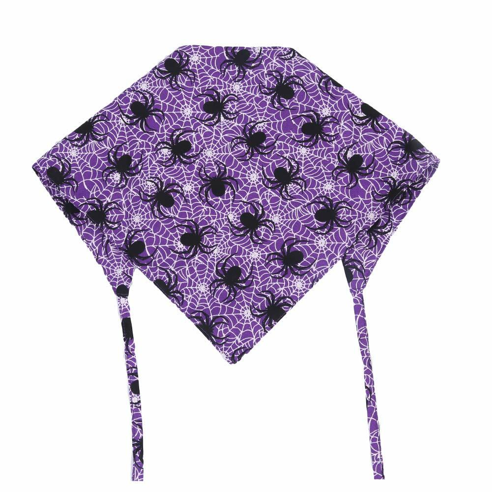 KZHAREEN 2 Pack Halloween Dog Bandana Reversible Triangle Scarf